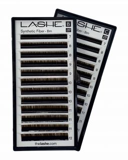 Multi Length Brown Lash Extensions Tray, 0.07mm (7-12mm)